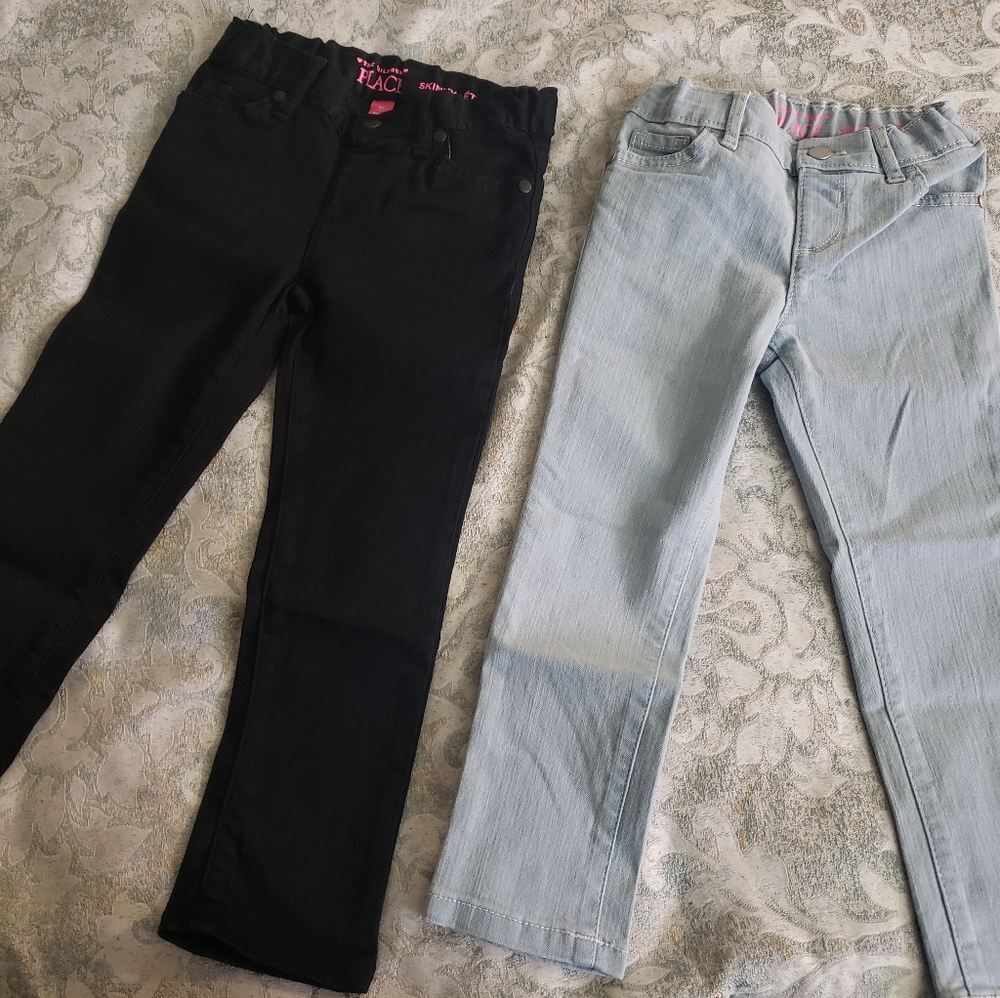 2 Skinny jeans black & light blue